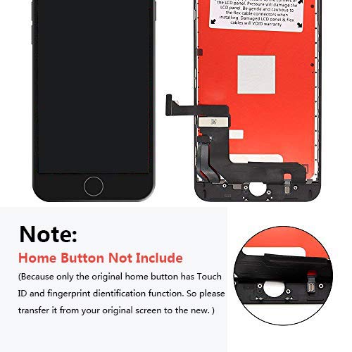 for iPhone 7 Screen Replacement - LCD Display 3D Touch Screen Digitizer Frame Full Assembly with Repair Tool Kits and Screen Protector (Black 4.7 Inch)