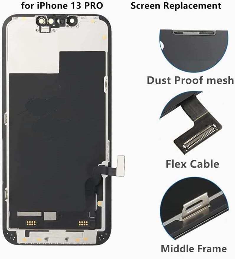 LCD Screen Replacement for iPhone 13 pro 6.1 inch Touch Screen Display Digitizer Assembly W/Repair Kit