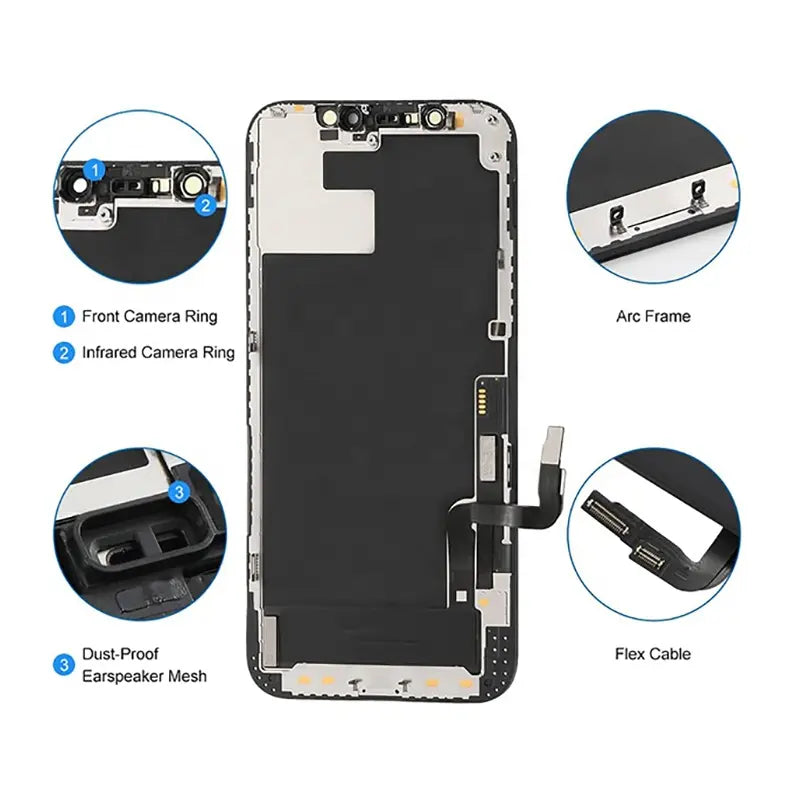 LCD Touch screen replacement Assembly with Repair Tool Kit compatiable with iPhone 12/12 Pro